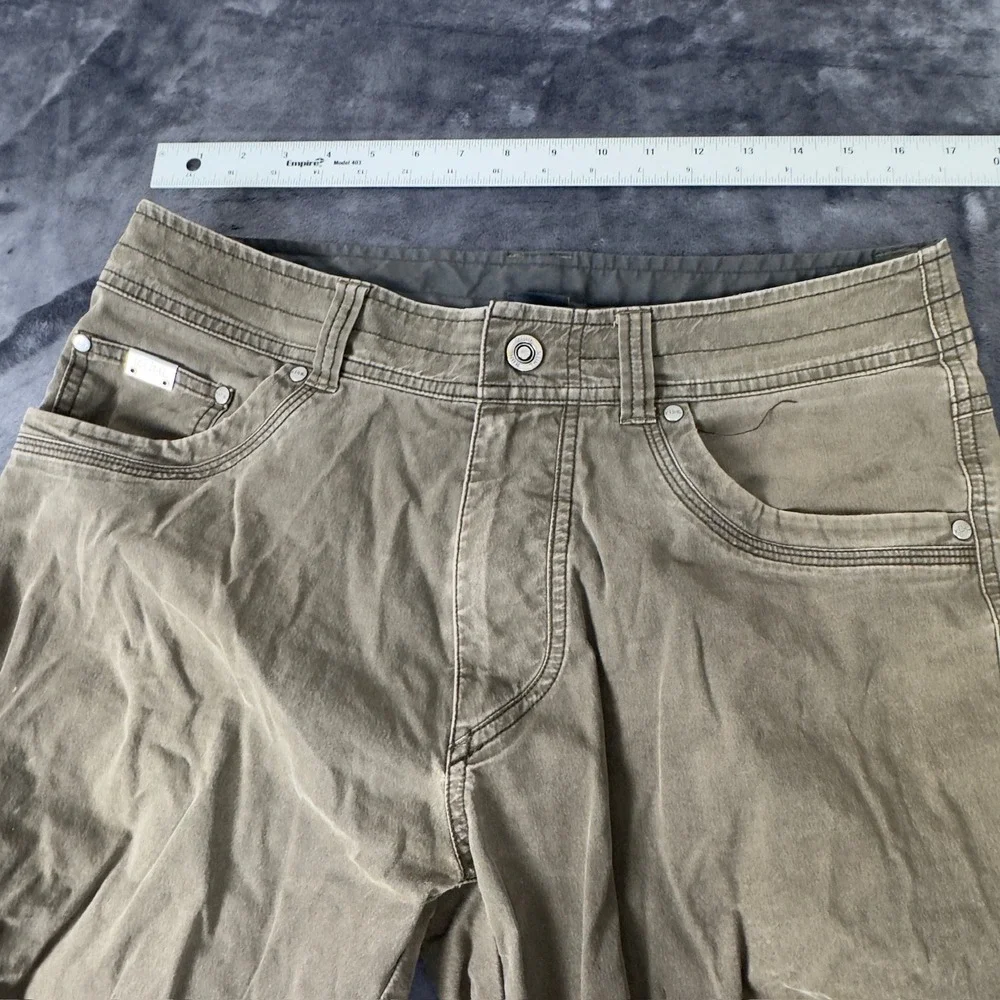 Kuhl Rydr Pants Mens 32x32 Olive Green Cotton Blend Stretch Utility Outdoor 6011